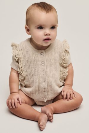 CozyChic Ultra Lite® Baby Set with Cotton Eyelet Ruffle