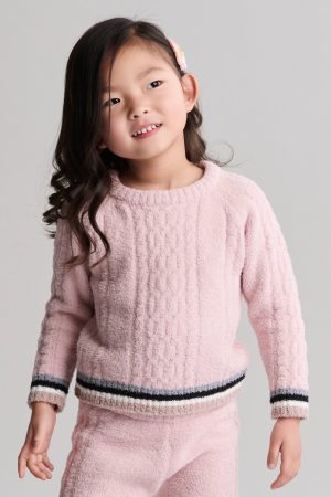 CozyChic® Toddler Sporty Rib Cable Pullover