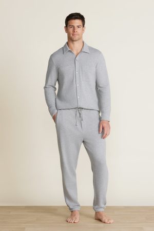 Malibu Collection® French Terry Jogger With Woven Placket