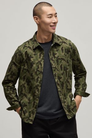 Cotton Twill Shirt Jacket