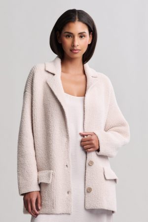 CozyChic® Rib Oversized Notch Collar Blazer