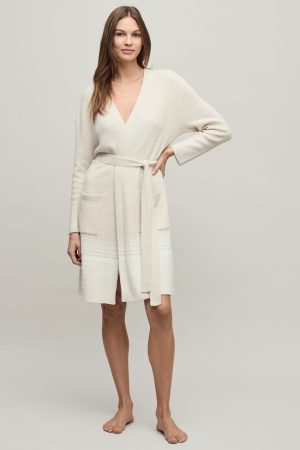 CozyChic Lite® Variegated Stripe Ribbed Robe