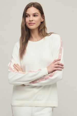 CozyChic Ultra Lite® Heart Stripe Pullover