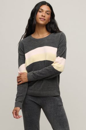 CozyChic Ultra Lite® Wavy Colorblock Pullover