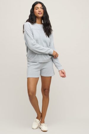 CozyChic Ultra Lite® Seamed Pullover and Short Set