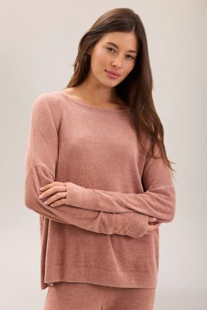 CozyChic Ultra Lite® Scallop Neck Slouchy Pullover