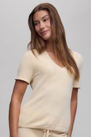 CozyChic Ultra Lite® Scallop Rib Short Sleeve