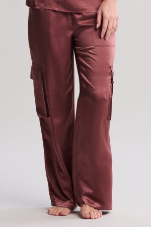 Liquid Satin Wide Leg Cargo Pant