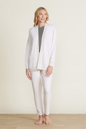 Malibu Collection® Brushed Fleece Sweater Mix Cardigan