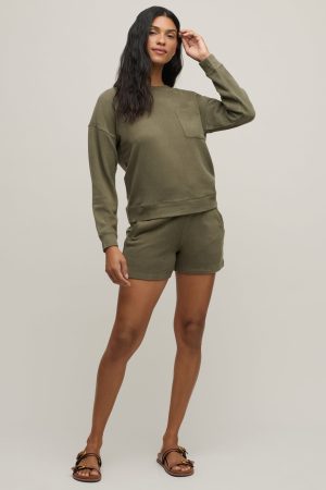 Malibu Collection® Brushed Fleece Short set