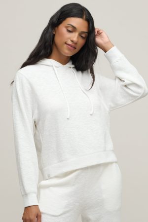 Slub Double Knit Seamed Hoodie