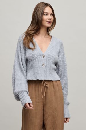CozyChic Lite® Cotton Ribbed Button Front Cardigan