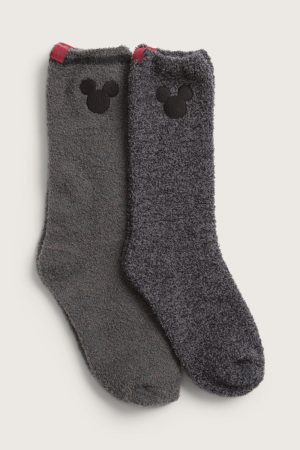 CozyChic® Classic Disney Youth Mickey Mouse 2-Pack Socks