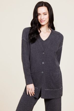 CozyChic Lite® Contrast Stitch Cardigan