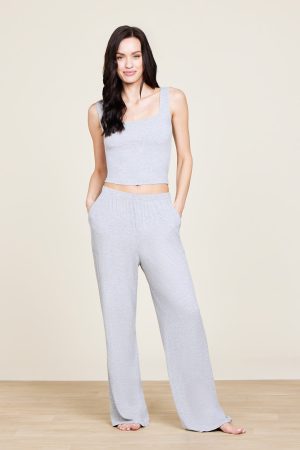 Malibu Collection® Ultra Soft Rib Cropped Tank
