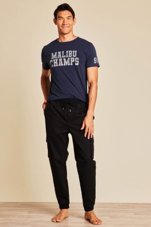 Malibu Collection® Cotton Twill Cargo Jogger